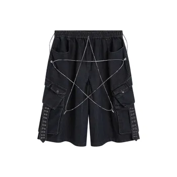 DND4DES Denim Shorts Unisex Navy Blue