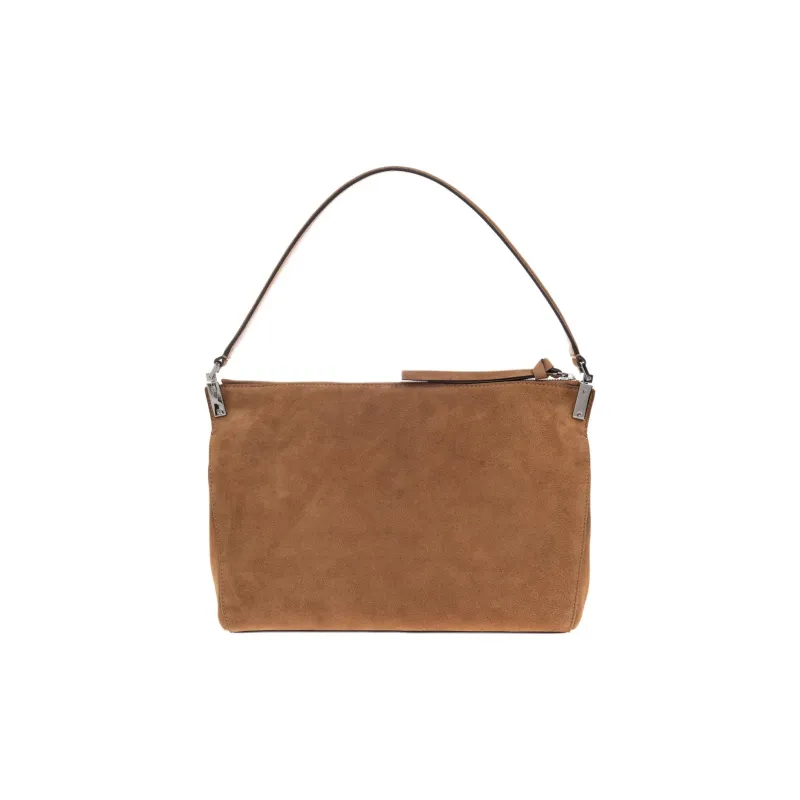 EMPORIO ARMANI Leather Shoulder Bag Women's Brown-2