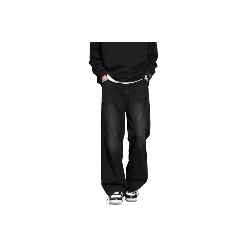 WARNING LIGHT Jeans Unisex Vintage Blue-3