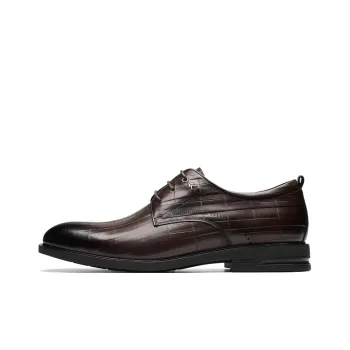AOKANG Dress Shoes Men's Chestnut