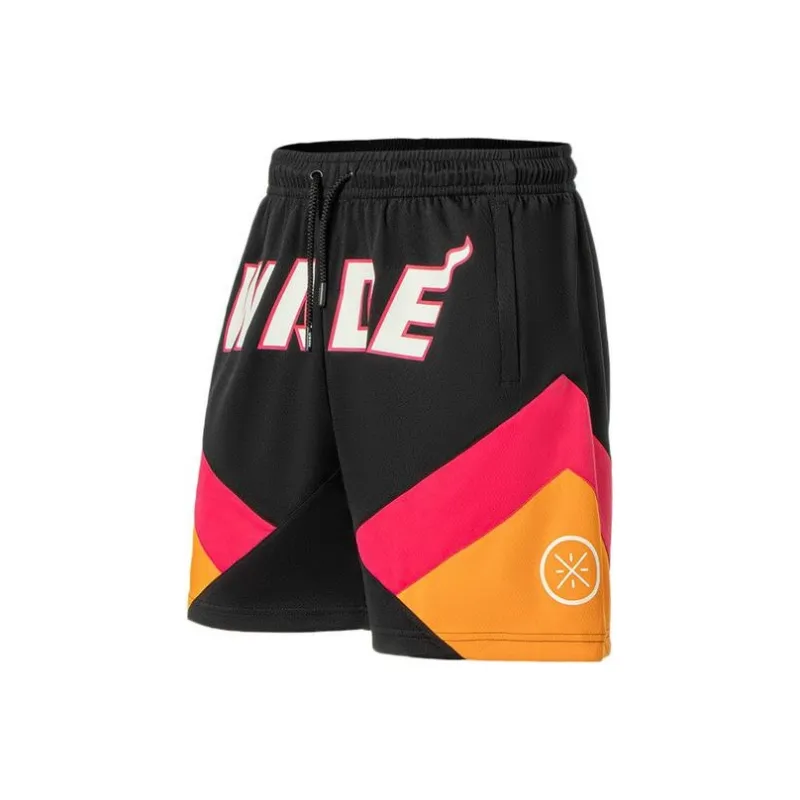 LiNing Casual Shorts Men's Black Red-0