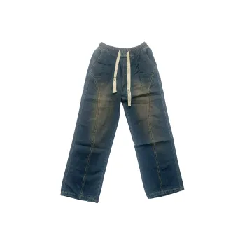 HOKLV Jeans Unisex Blue