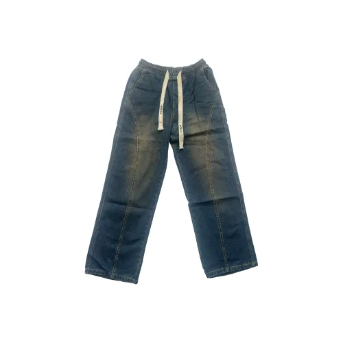 HOKLV Jeans Unisex Blue