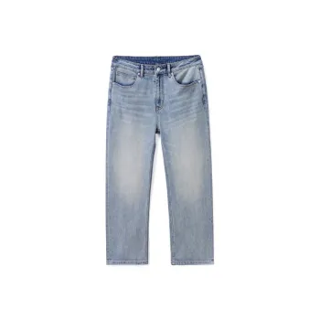 HUNZHI Jeans Unisex Denim Blue