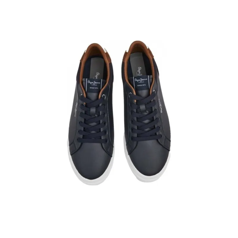 Pepe Jeans KENTON COURT Low Top Skateboard Shoes Men's Marine Blue-2