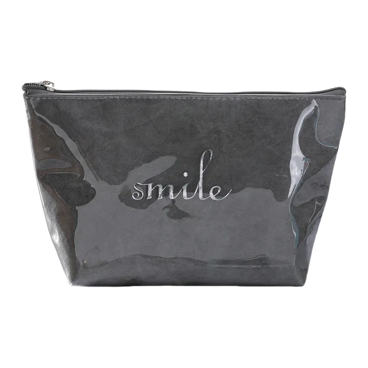 Sweet Pillow House Minimalist Style Portable Large Capacity DuPont Paper Waterproof Zip Closure Makeup Bags-2