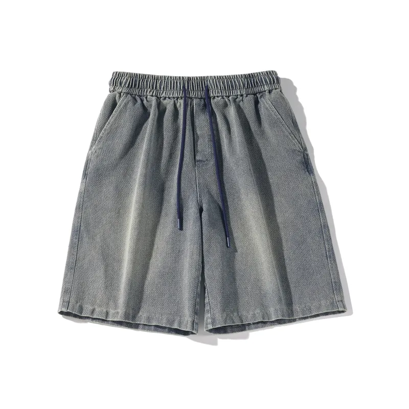 LTIFONE Denim Shorts Unisex Blue-0