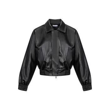 M MAICCO Leather Jacket Unisex Black
