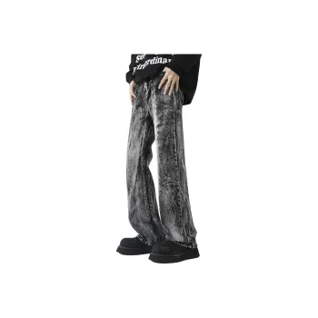 FORCEREPUBLIK Jeans Unisex Gray White