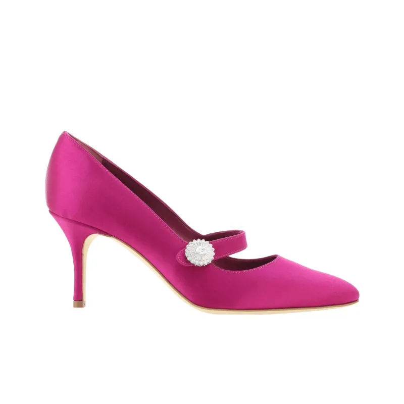 MANOLO BLAHNIK Slim Heel High Heels 7cm Women's Pink-1