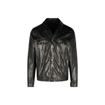 SALVATORE SANTORO Leather Shirt Jacket