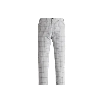 Hollister Casual Pants Men Light Gray Plaid