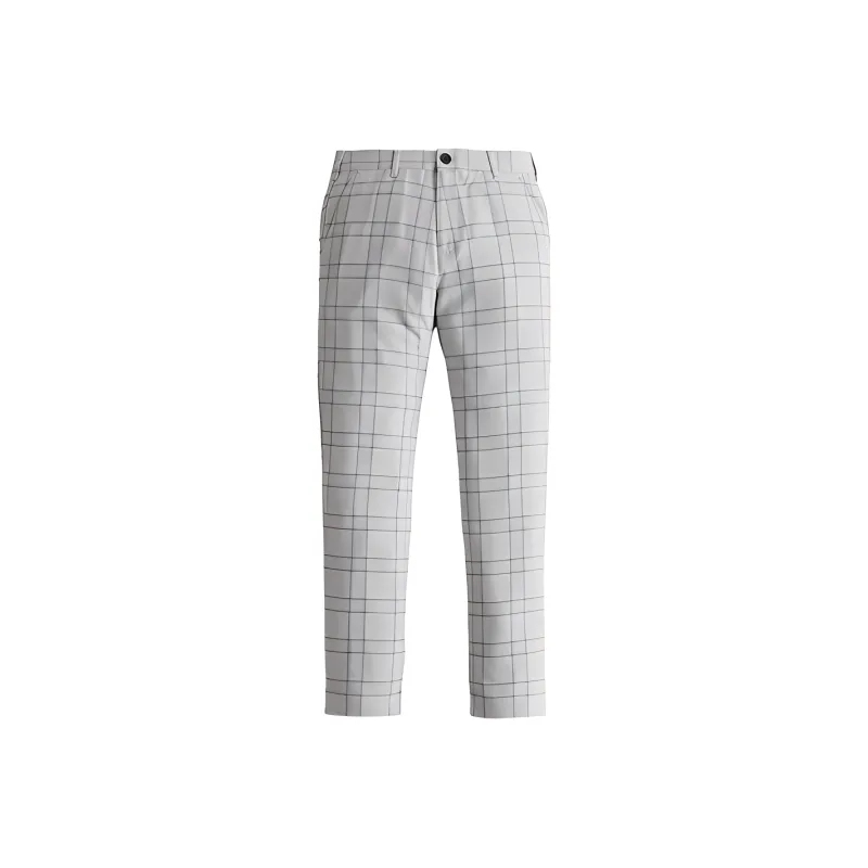 Hollister Casual Pants Men Light Gray Plaid-0