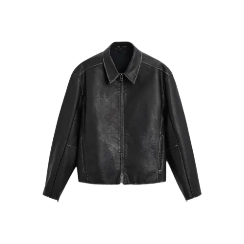 ZARA Leather Jacket Men's Black