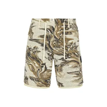 STONE ISLAND Marbled print Bermuda Shorts