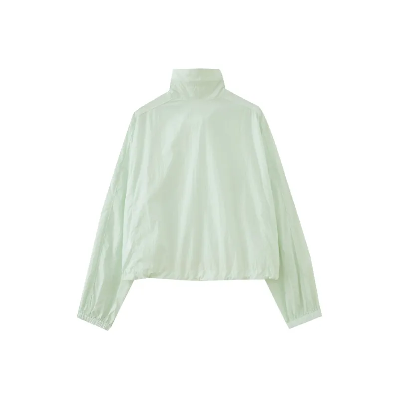 SHUIYUNJIAN Drawstring Cropped Coat Women's Fruit Green-1