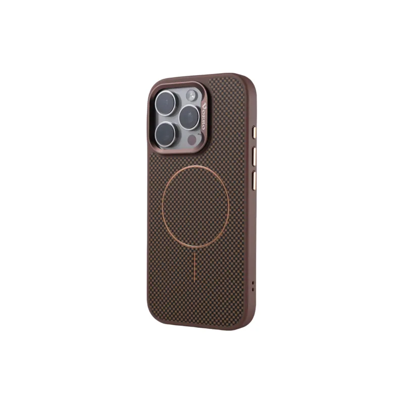 DEPA PC Material Carbon Fiber Texture Magnetic Stand Phone Cases Compatibility With Apple 14/15/16 Series Minimalist-2