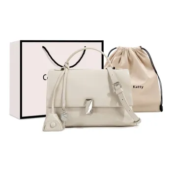 CentarlKatty PU One Shoulder Handbag Women's Moon White