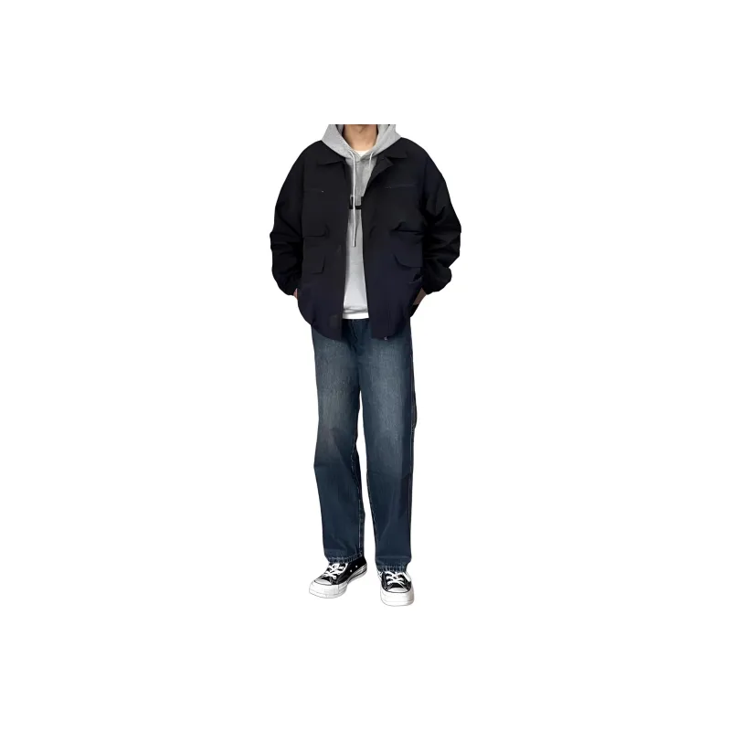 DUATOGE Jeans Men's Vintage Blue-0