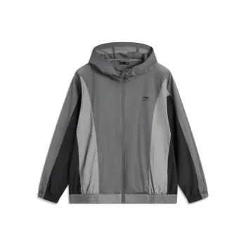 LiNing Sports Fashion Collection Trench Coat Men's Black Shadow Gray