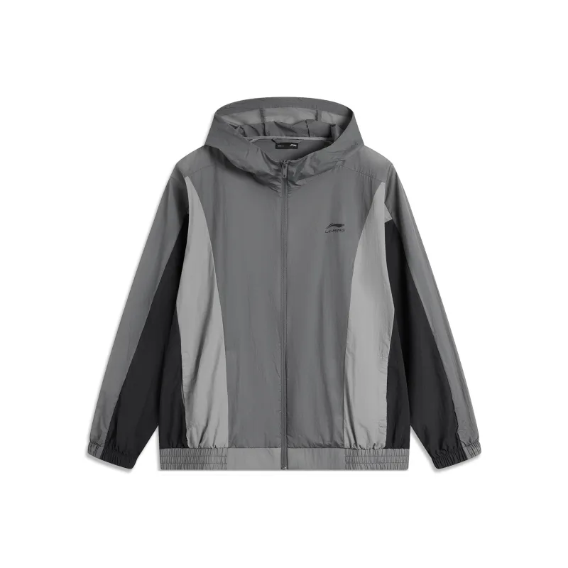 LiNing Sports Fashion Collection Trench Coat Men's Black Shadow Gray-0