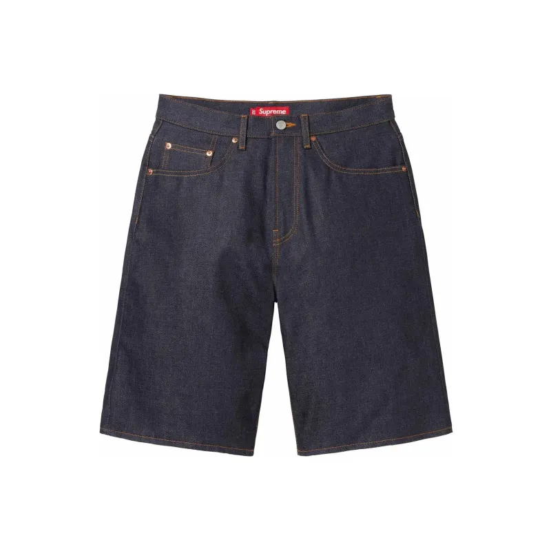 Supreme Rigid Baggy Selvedge Denim Short - POIZON 