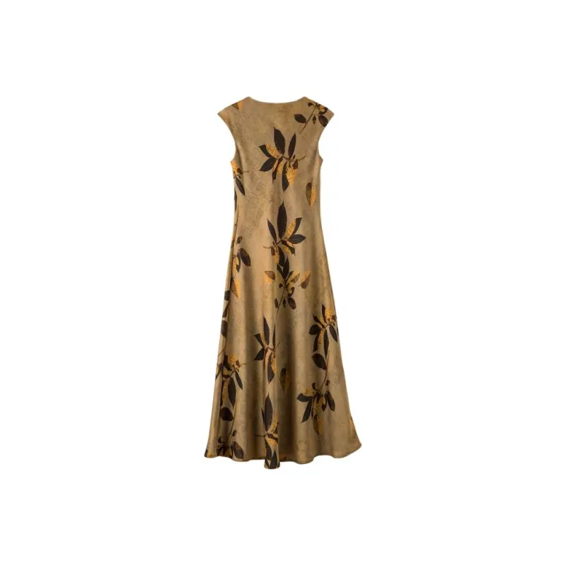 Late White Sleeveless Dress Women's Multicolor-1