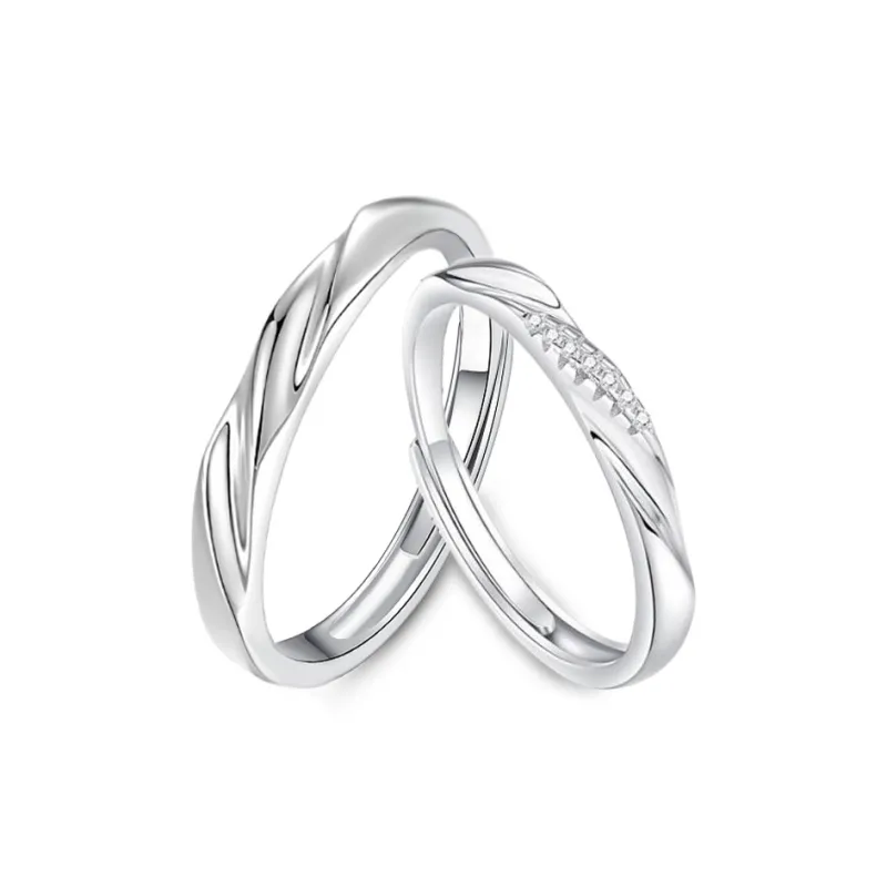 Treasure Flaws S999 Fine Silver Rings Unisex Silver-6