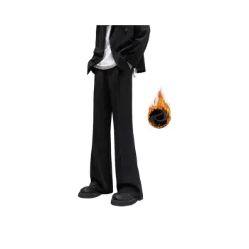 FA2LO Suit Trousers Unisex Black Fleece Lined