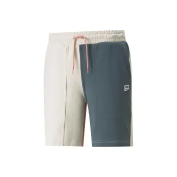 PUMA Casual Shorts Men Cotton-Linen Blend In Natural Color