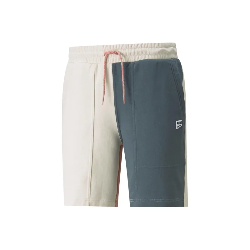PUMA Casual Shorts Men Cotton-Linen Blend In Natural Color-0