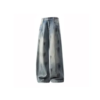 Yiwen Jeans Unisex Blue