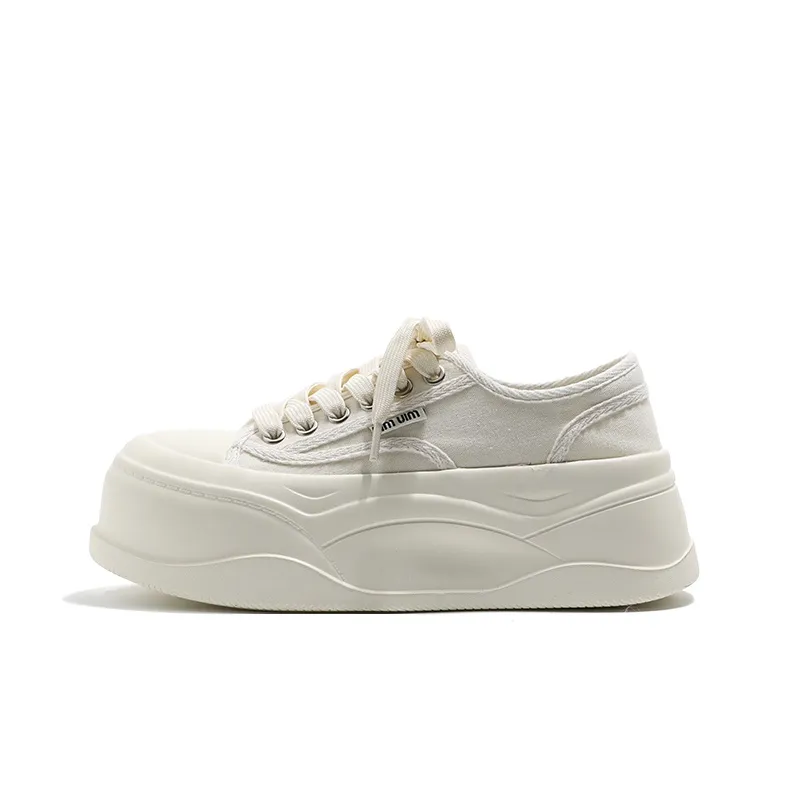 MIS. DANNY Height Increasing Low Top Canvas Shoes Women's-4