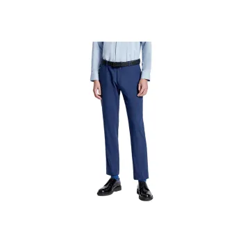 DIKENI Suit Trouser Men's Blue Plaid