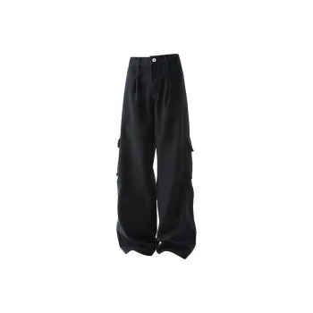 WOLF CODE Cargo Pants Unisex Washed Out Black