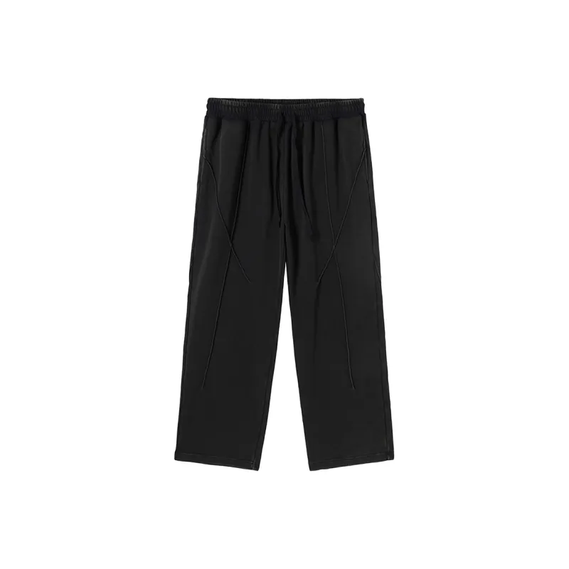 N MAX Casual Pants Men Black Trendy Black-0