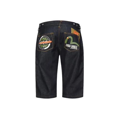 EVISU Denim Shorts Men Denim Blue
