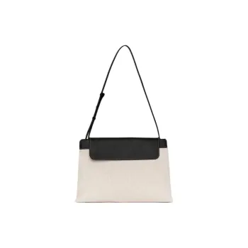 ARKET Cotton Crossbody Handbag, Shoulder Bag Medium Size Women's Light Beige
