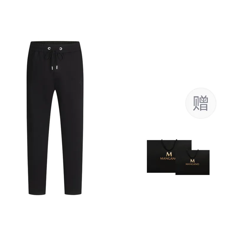 MANGANO Casual Pants Men's Black Comes With Brand Shopping Bag-2