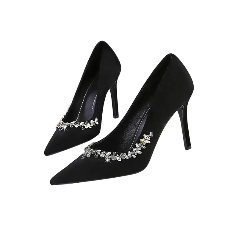 QITUMAUL Slim Heel High Heels Women's-5
