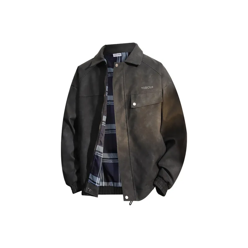 YOSICIL Leather Jacket Unisex Moss Green-2
