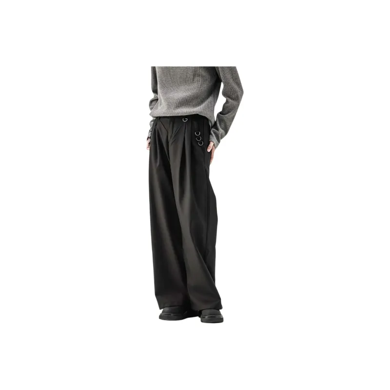 EYEUNDERSTAND Casual Pants Unisex Black-0