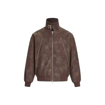 Extreme Turbo Leather Jacket Unisex Brown