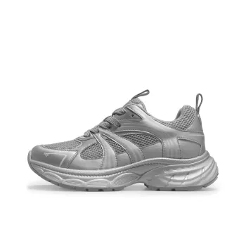 Desai Chunky Sneakers Women's Low Top Beige, Silver