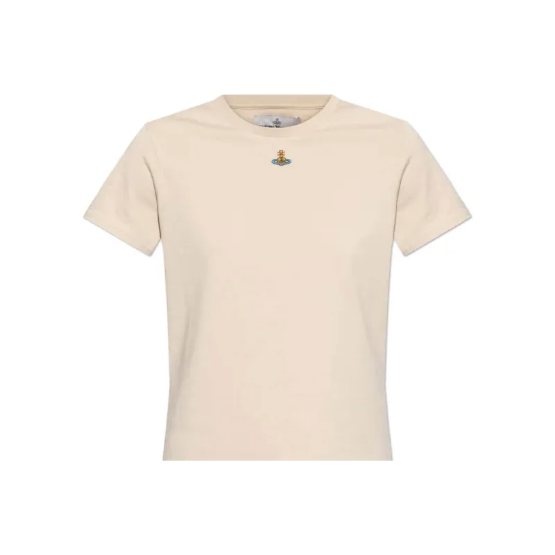 Vivienne Westwood Orb Logo Embroidered Crewneck T Shirt-2