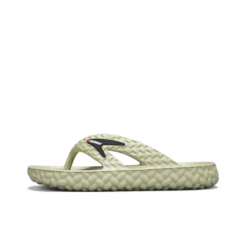 DEERWAY Abrasion Resistant Slip Resistant Flip Flops Men's Mambo Green