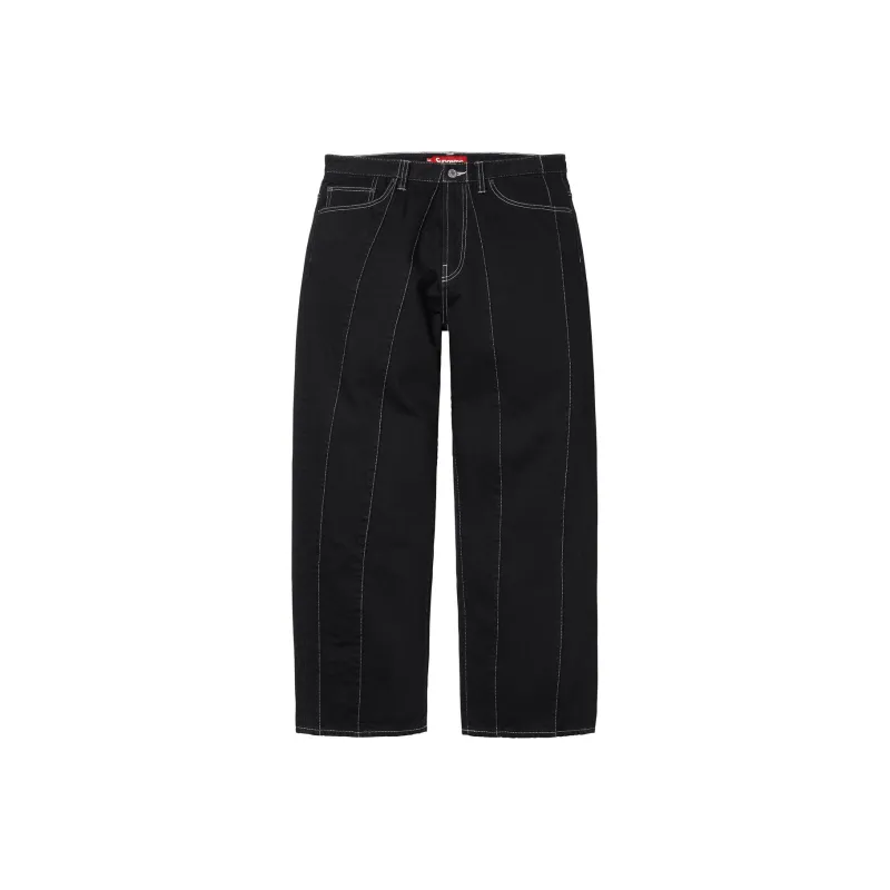 Supreme Paneled Stripe Baggy Jean-0