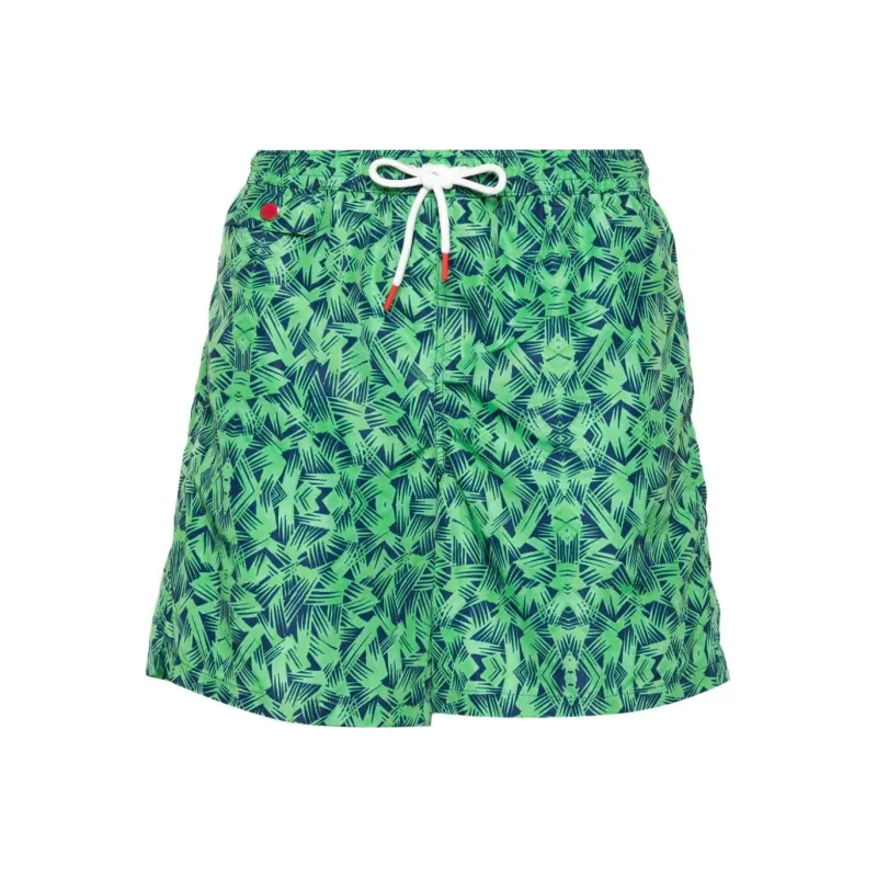 KITON Logo embroidered Swim Shorts-0