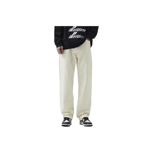 AHAH Casual Pants Men Brown White