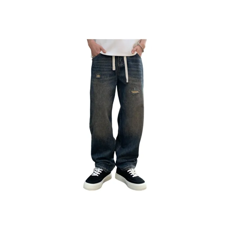 【dme】 Jeans Men's Yellow Mud Dye-0